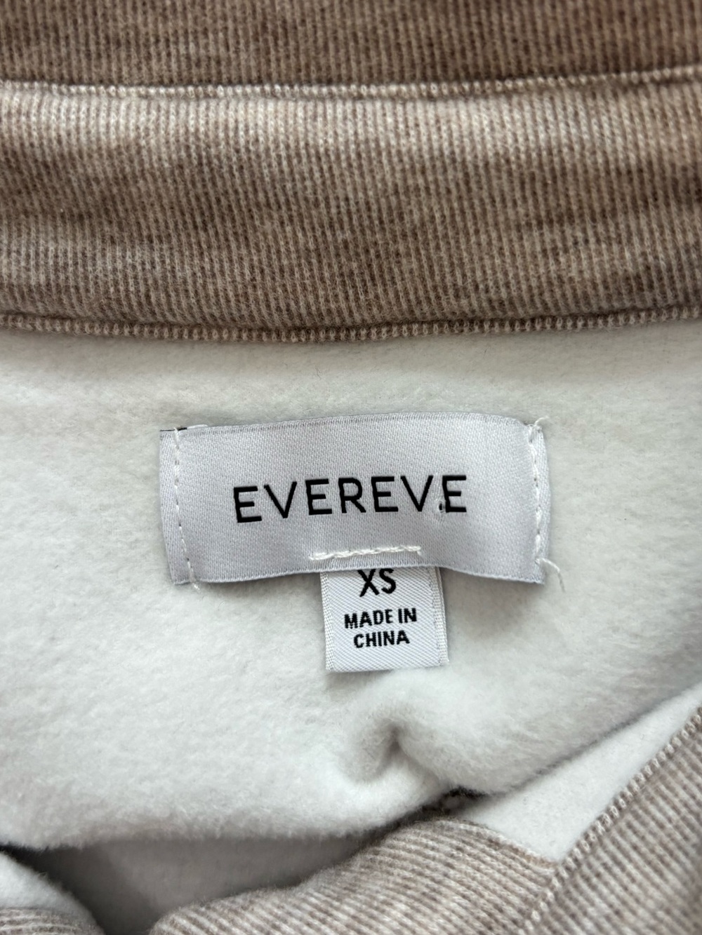 Evereve Knit Fleece Shirt Jacket in Heather Oatmeal NWOT - Picture 6 of 9
